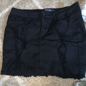 Black ripped skirt